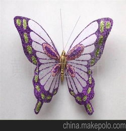紫色的纱布工艺品蝴蝶