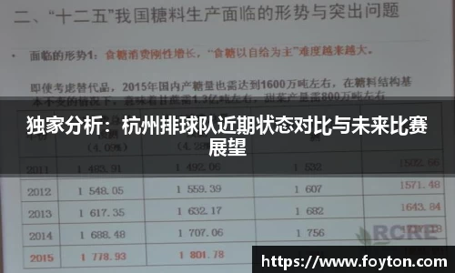 独家分析：杭州排球队近期状态对比与未来比赛展望